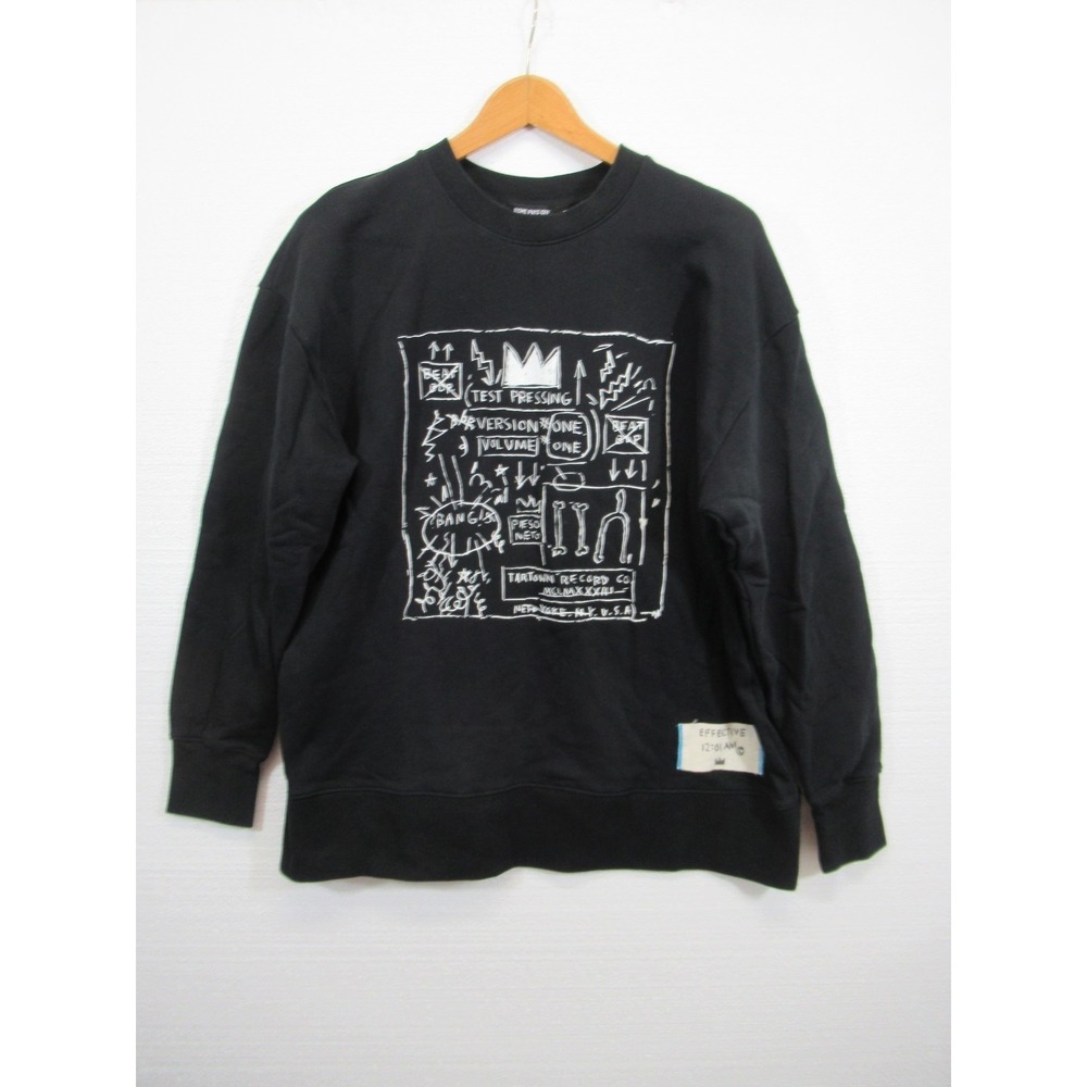 Rome Pays Off Jean-Michel Basquiat Beat Bop Sweatshirt Men Large Black